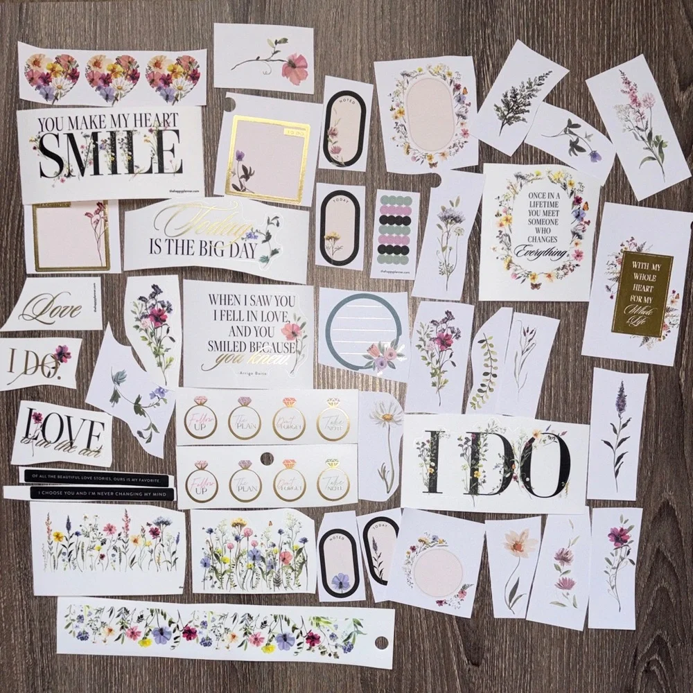 ❤️$5 Wedding Florals Not So Mystery Happy Planner Sticker Set